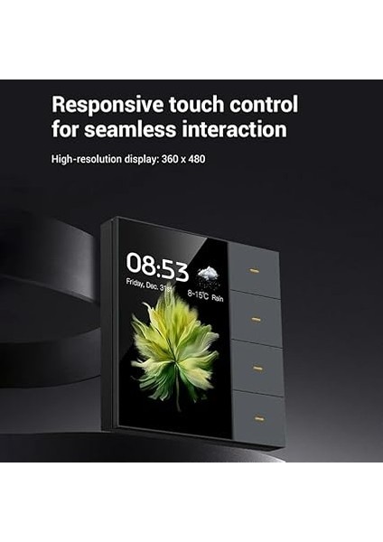 Tuya Zigbee 3.5 Inç Akıllı Duvar Anahtarı Dokunmatik Ekran 4 Grup Anahtarı 8 Yollu Sahne Radar Sensörü Karartma Anahtarı Akıllı Ev B fırsatları