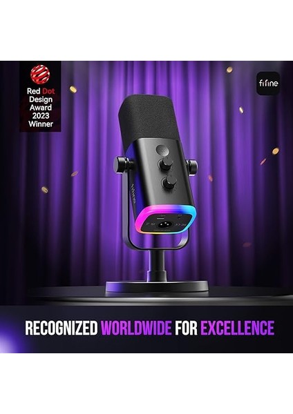 Usb/xlr Dinamik Mikrofon, Podcast Kayıt Için, Rgb Işıklı Pc Bilgisayar Oyun Akış Mikrofonu, Sessiz Düğme, Kulaklık Jakı, Masaüstü Standı, Şarkı Söylemek Için Vokal Mikrofon Youtube-Ampligame fiyatları