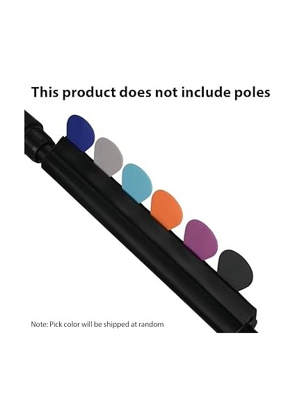 Gitar Penası Tutucu, 5 Kauçuk Pena Ile, Gitar Penaları Için Klipsli Klips, Mikrofon Için, Nota Standı, Evrensel Çap 16 – 19 Pipo modelleri