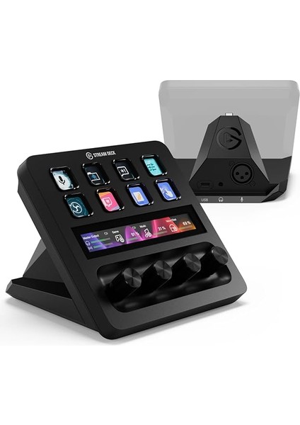 Stream Deck + Xlr – Ses Mikseri ve Denetleyici, Arka Xlr'den Usb'ye Mikrofon Arayüzü, Podcasting, Yayın, Içerik Oluşturucular, Kadranlar ve