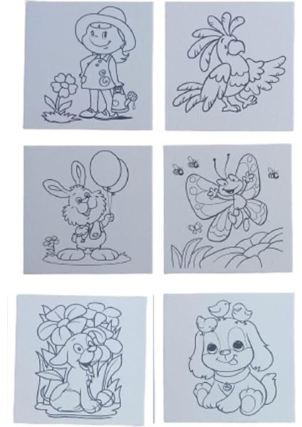 Doğal Seramik Hamuru Mini Şövale Çizimli Resim Başlangıç Seti, Akrilik Boya, Fırça, Şövale Çocuk Hediye Ressam Seti fiyatları