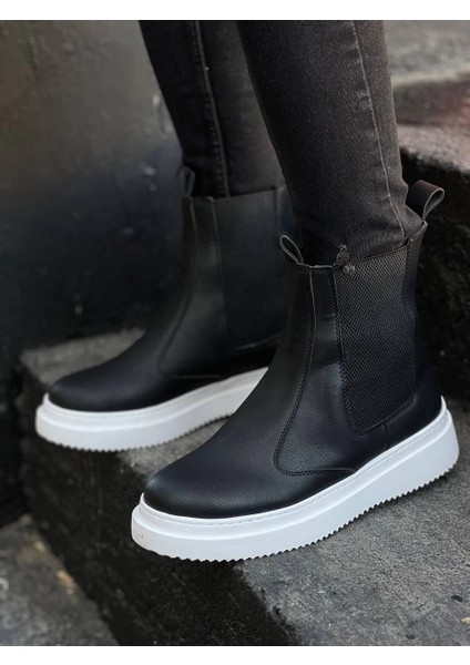 KB-0992 Kuback Siyah Cilt Yüksek Taban Lastikli Erkek Bot fiyatları