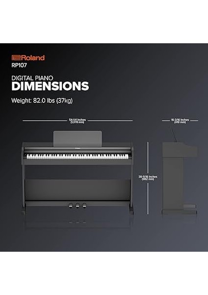 RP107-BKX Supernatural Siyah Dijital Duvar Piyanosu modelleri