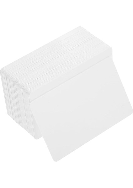50 Adet Pvc Beyaz Kart Işletmeler Için Boş Plastik Kartlar Çift Taraflı Baskıya Hazır