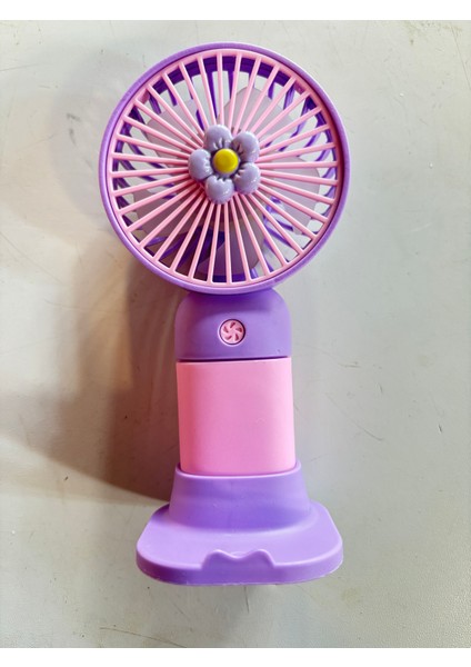 Sevimli Tasarımlı Telefon Tutuculu El Fanı