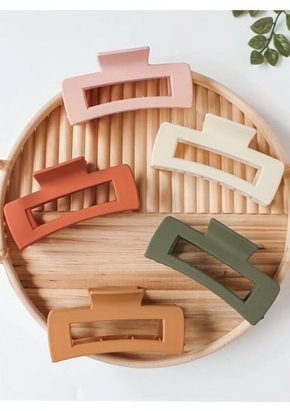 Renkli Kadın Mandal Toka 5'li Set, Kadın Çocuk Mandal Toka, Lastik Toka Seti, Toka Organizer, Toka, Kız Çocuk Toka, Kadife Toka