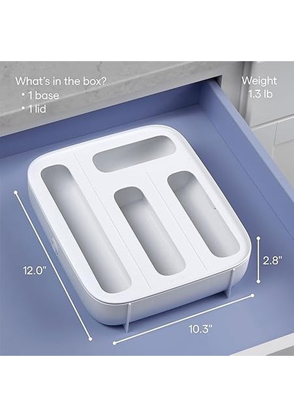 Storabag Düzenleyici - 4 Bölmeli, Beyaz fırsatları