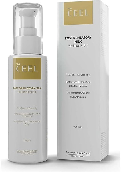 Ceel Tüy Inceltici ve Nemlendirici Süt 60 ml - Isırgan Otu ve Hyaluronik Asit Özlü Cilt Yumuşatıcı ve Nemlendirici Bakım