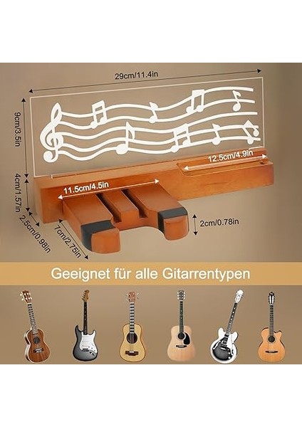 Için Gitar Tutucu, Gitar Duvar Askısı, LED Aydınlatmalı, Gitar Standı, Nota Yaprağı Tasarımı, Gitar Tutucu, Duvar Güç Kaynağı, Akustik, Elektrikli Bas, Ukulele ve Saklama Için USB Üzerinden modelleri