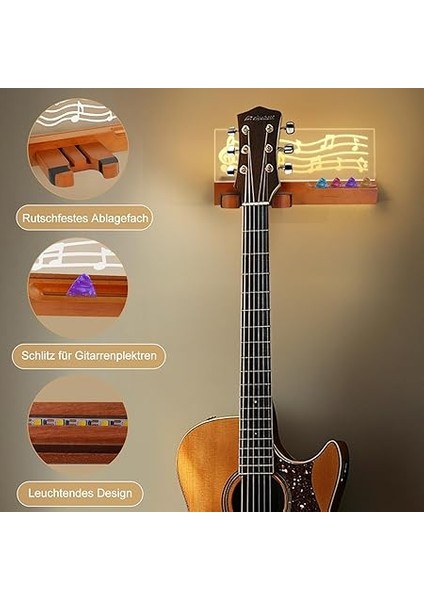 Için Gitar Tutucu, Gitar Duvar Askısı, LED Aydınlatmalı, Gitar Standı, Nota Yaprağı Tasarımı, Gitar Tutucu, Duvar Güç Kaynağı, Akustik, Elektrikli Bas, Ukulele ve Saklama Için USB Üzerinden indirimleri