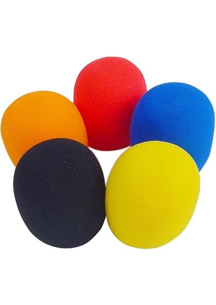 5 Adet/grup Evrensel Mikrofon Aksesuarları Köpük Kapak El Mikrofonu Rüzgar Süngeri Kapağı Şekil Mikrofon Rüzgar Siperi Ktv Karaoke Dj Için Çok Renkli