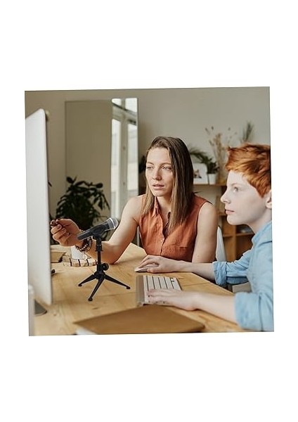 Stüdyo Kullanımı Için Döndürülebilir Mikrofon Braketli Sağlam Metal Tripod Standı Siyah modelleri