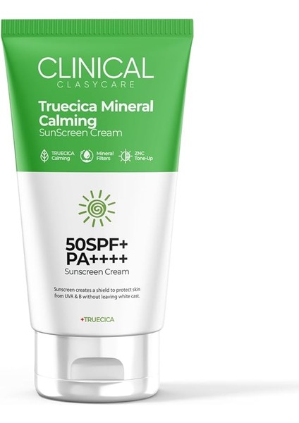 Care Yüz Güneş Kremi, Vücut Güneş Kremi Truecica Mineralli Ton Eşitleyici SPF50 Güneş Kremleri 50 ml