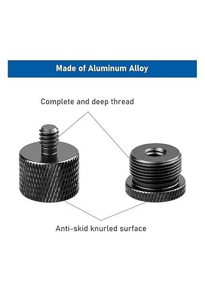 Mikrofon Standı Mikrofon Boom Seti, Mikrofon Konu Adaptörleri-5/8 Dişi 3/8 Erkek ve 5/8 Dişi - 1/4 Erkek Vb. modelleri