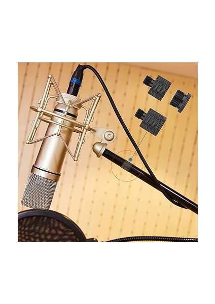 Mikrofon Standı Mikrofon Boom Seti, Mikrofon Konu Adaptörleri-5/8 Dişi 3/8 Erkek ve 5/8 Dişi - 1/4 Erkek Vb. indirimleri