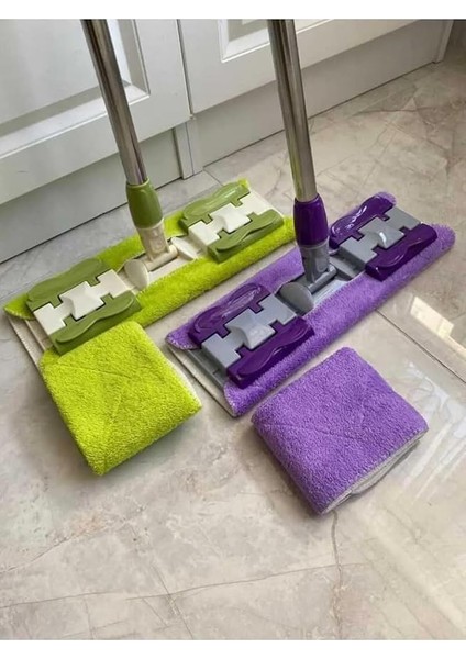 Mop Mikrofiber Sihirli Mop Fayans Duvar Yüzey Temizlik Mikrofiber Mandallı Mop , Teleskopik 360 Derece Dönen, Uzayıp Kıslan Sap, Istediğin Bezi Tak Kullan Yedek Bezli modelleri