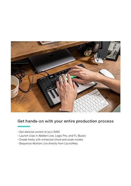 Launchkey Mini 25 [mk4] — Taşınabilir 25 Mini Tuşlu, Usb, Mıdı Klavye Kontrolörü, Daw Entegrasyonu Ile. Akor Modu, Ölçek Modu, Davul Pedleri ve Arpejjatör. Müzik Yaratma Yazılımı Paketi Dahil fiyatları