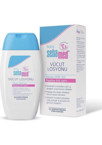 Baby Yoğun Nemlendirici ve Rahatlatıcı Etkili Bebek Vücut Bakım Losyonu 200 ml