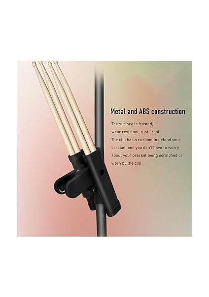 Baget Tutucu, Açısı Ayarlanabilir Baget Konteyneri, 2 Çift Çubuk Veya Fırça Için Davul Çubuğu Baget Rafı Üzerinde Klips fırsatları