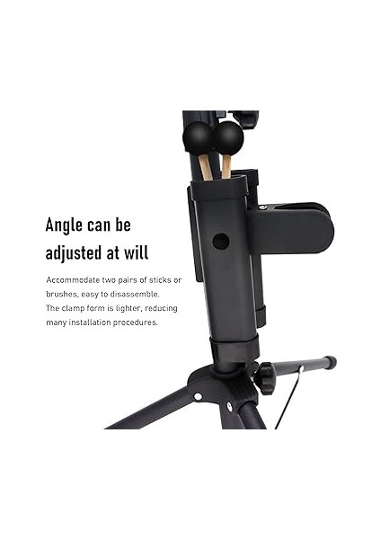 Baget Tutucu, Açısı Ayarlanabilir Baget Konteyneri, 2 Çift Çubuk Veya Fırça Için Davul Çubuğu Baget Rafı Üzerinde Klips indirimleri