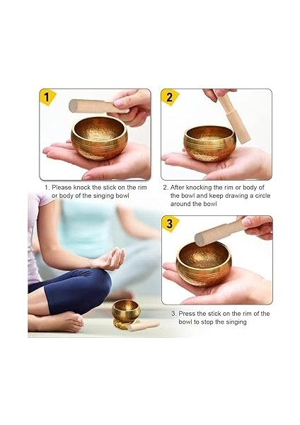 Tibet Meditasyon Zili Seti, Tibet Çanları, Yoga, Meditasyon, Çakra Iyileştirme Için Tibet Çanı Yastığı (3,3 Inç) indirimleri