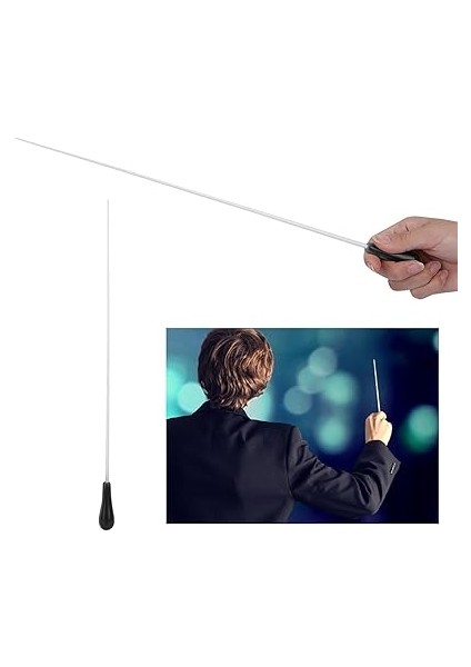 Müzik Batonu, Profesyonel Orkestra Şefi Baton, Saplı Konser Şefi Çubuğu (Siyah), Hafif, 35,5 cm Uzunluğunda, Müzisyenler ve Orkestralar Için Ideal fiyatları