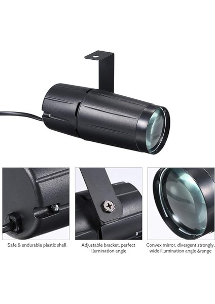 Pinspot LED Dj Efektli Işık, Parti Kulübü Bar Sahne Lambası, AC90-240V 10 Watt LED Mini Işın Spot Sahne Işık Lambası Disko Ktv Bar Kulüp Parti Eğlence Dj (Beyaz) modelleri