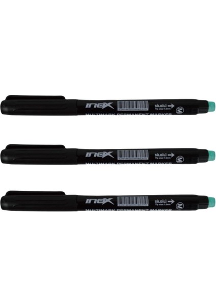 CD Asetat Kalemi M Uç 0.8 mm 3 Lü (Siyah)