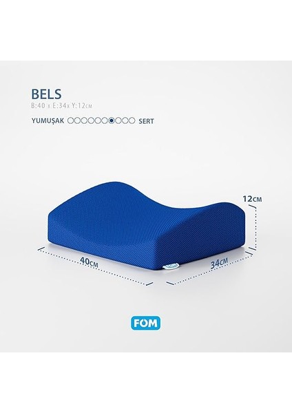 'uykumu Kaliteli Aldım' Fom Bels Visco Bel Destek Yastık, Enan - Araba - Ofis Visco Minderi, Sırt - Bel Ağrısı Yastığı, Ortopedik, 36 x 33 x 13, Saks , Fom 'uykumu Kaliteli Aldım', Saks Mavi modelleri