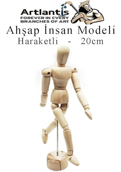 Ahşap Insan Modeli 20 cm 1 Adet Insan Figürlü Ahşap Model Manken Resim Ressam Eğitimi Tahta Adam Kukla Stilist fiyatları