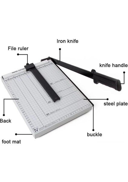 Kollu Tablalı A4 Giyotin Kağıt Kesme Makinesi Ofis Hobi El Işi A4 Kollu Giyotin indirimleri