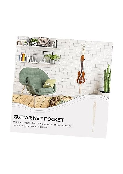 Duvar Askılı Macrame Ukulele Tutucu El Yapımı Gitar Askısı Şık Duvar Dekoru Müzik Aletleri Için Pratik Çözüm modelleri