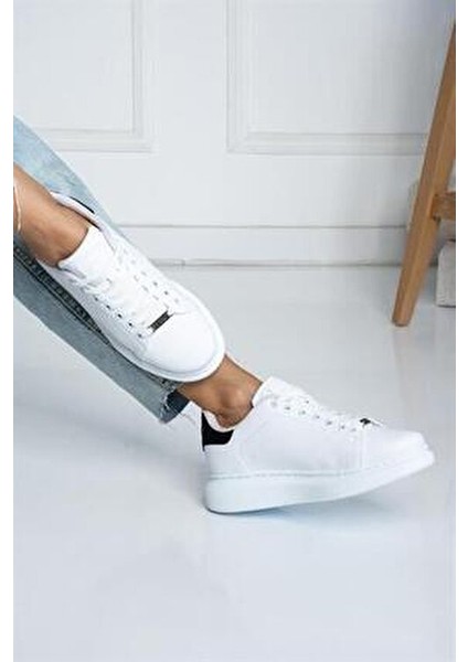 Kadın Spor Ayakkabı Düz Tabanlı Koku Yapmaz Beyaz indirimleri
