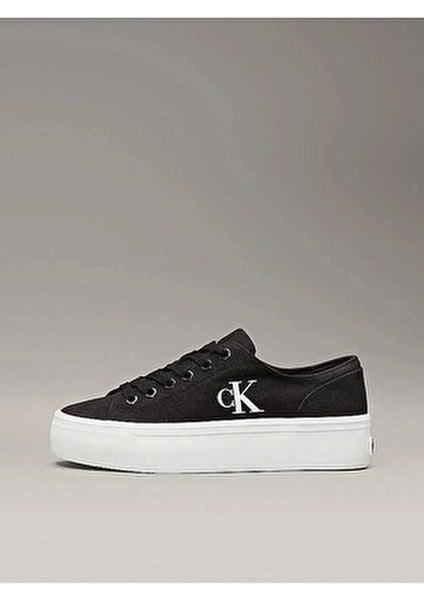 Kadın Ck Canvas Platform Sneakers - Siyah