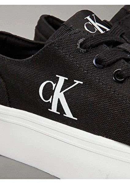 Kadın Ck Canvas Platform Sneakers - Siyah