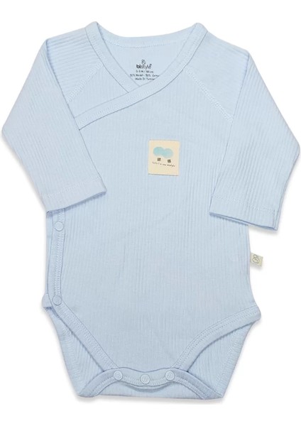 Organic Modal Flying Balloons Kruvaze Uzun Kol Body BS17121 Mavi