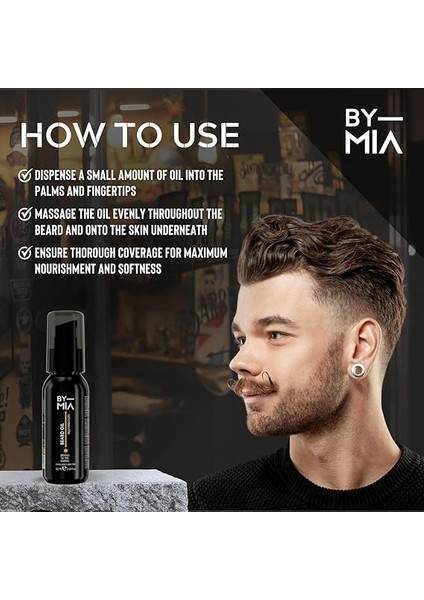 Mıa Sakal ve Bıyık Yağı 60ML | Besler ve Nemlendirir | Argan Yağı, Çay Ağacı Yağı, E Vitamini Içeren Besleyici Formül fırsatları