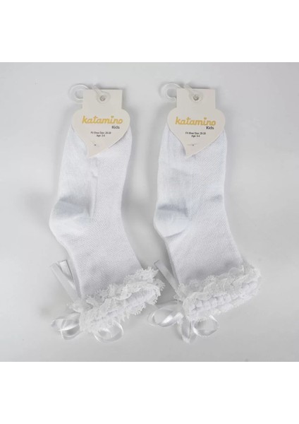 Ayçıl Aks. Kız Soket Çorap K22230 Beyaz