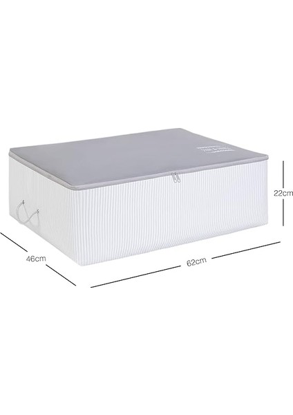 Home Textile Büyük Boy Gri Çizgili Stuff & Things Baza Altı Hurç 62 x 46 x 22 cm fiyatları