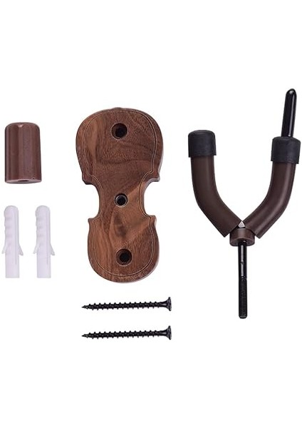Keman Askısı, Duvara Monte Keman Keman Keman Askı Kanca Kaleci, Yay Tutucu Kauçuk Yastık Ahşap Taban ile fiyatları