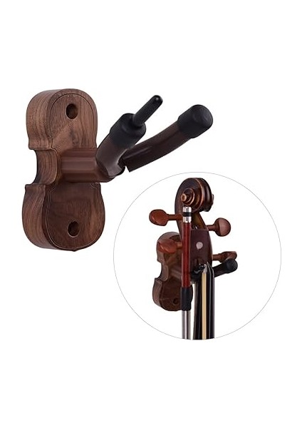 Keman Askısı, Duvara Monte Keman Keman Keman Askı Kanca Kaleci, Yay Tutucu Kauçuk Yastık Ahşap Taban ile modelleri