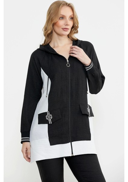 Sementa 76448 Keten Görünümlü Kapüşonlu Tunik Takım fırsatları