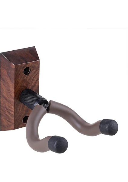 Gitar Duvara Monte Gitar Askısı Siyah Ceviz Gitar Kancası Akustik Elektrikli Bas Gitar Duvar Askısı Kanca Tutucu (Siyah Ceviz Askı)