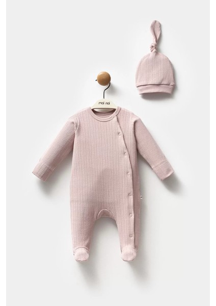 Moi Noi Şapkalı Tulum MNB1235 Mürdüm