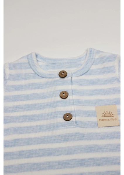 Line Colors Yarım Kol Patiksiz Tulum 15126 Mavi fiyatları