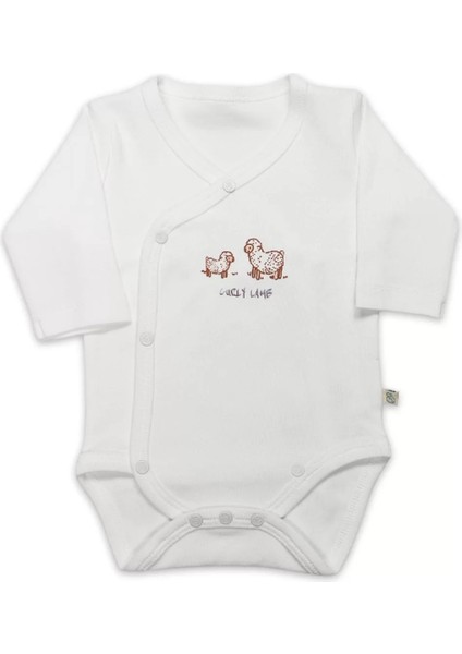 Bistyle Curly Lamb Uzun Kol Kravuze Body 17111 Bej Mavi Ekru