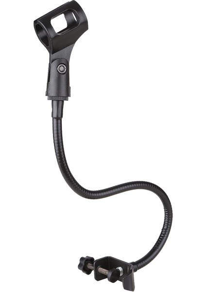 Mikrofon Braketi Kaz Boynu Braketi Hortum Destek Standı Canlı Destek Masaüstü Braketi Mikrofon Için Aksesuar Siyah