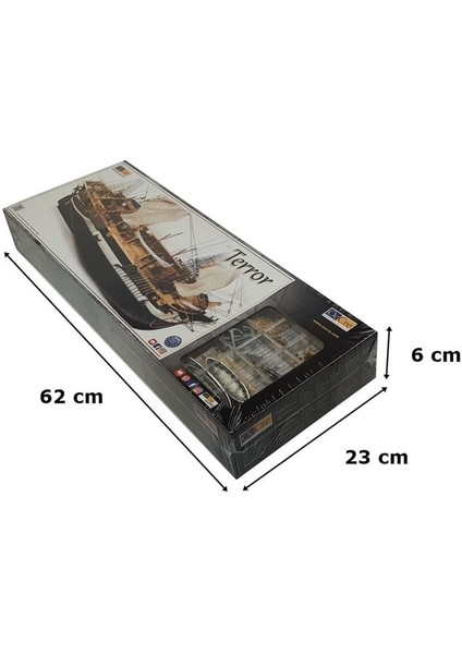 12004 1/75 Ölçek, Hms Terror, 68 Cm. Yelkenli ve Buharlı Ingiliz Keşif Gemisi, Ahşap Model Kiti indirimleri