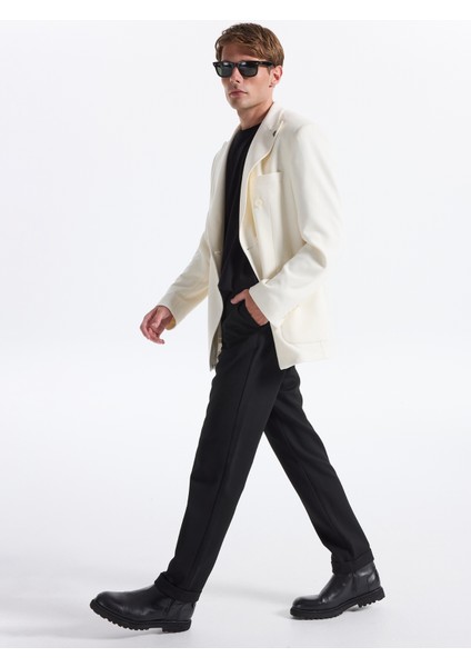 Bağlamalı Bel Duble Paça Jogger Siyah Erkek Pantolon F5WM-PNT 2531