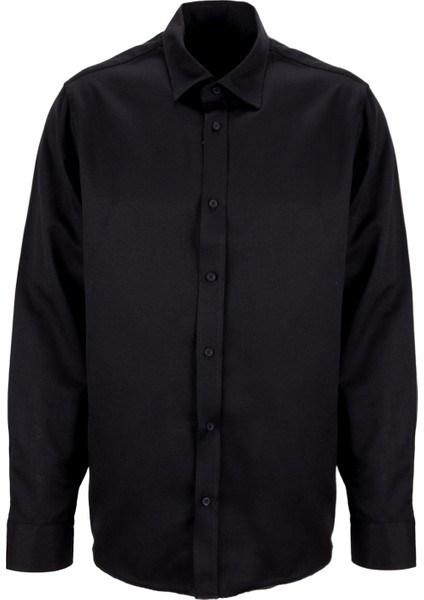 Regular Fit Gömlek Yaka Armürlü Siyah Erkek Gömlek Maydos-Y 400 fiyatları